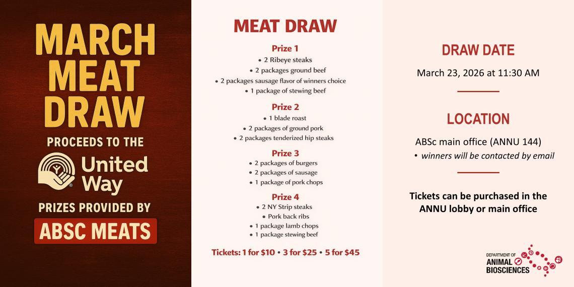 united way meat sale poster