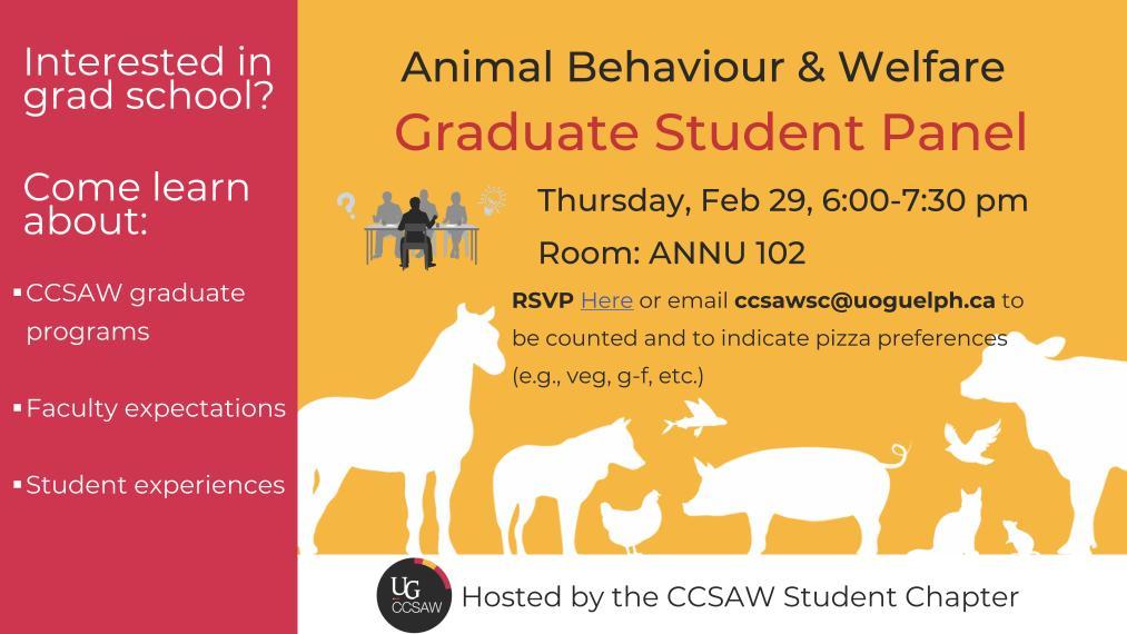 Grad Panel Flyer for Animal Behaviour and Welfare